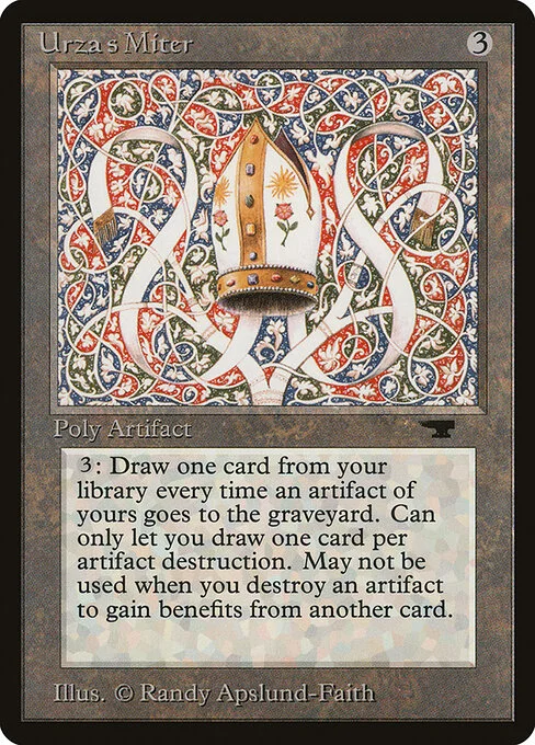 Urza's Miter, carta Magic di tipo Artifact illustrata da Randy Asplund-Faith