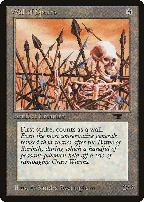 Wall of Spears, carta Magic di tipo Artifact Creature — Wall illustrata da Sandra Everingham