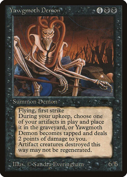 Yawgmoth Demon, carta Magic di tipo Creature — Phyrexian Demon illustrata da Sandra Everingham