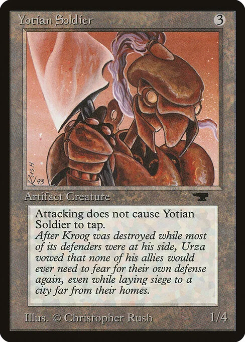 Yotian Soldier, carta Magic di tipo Artifact Creature — Soldier illustrata da Christopher Rush