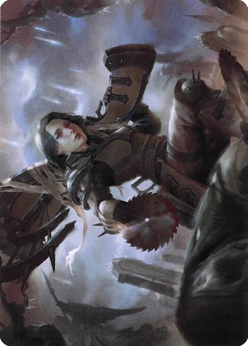 Sawblade Slinger // Sawblade Slinger, carta Magic di tipo Card // Card illustrata da Joshua Raphael