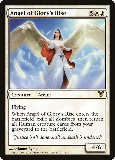 Angel of Glory's Rise, carta Magic di tipo Creature — Angel illustrata da James Ryman