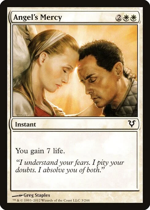 Angel's Mercy, carta Magic di tipo Instant illustrata da Greg Staples