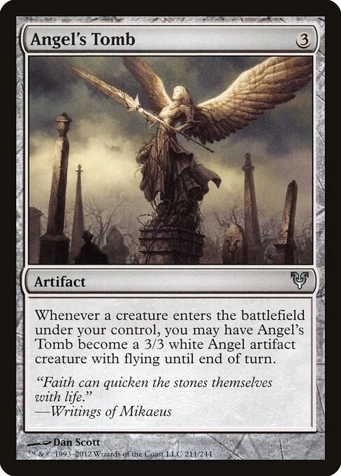Angel's Tomb, carta Magic di tipo Artifact illustrata da Dan Murayama Scott