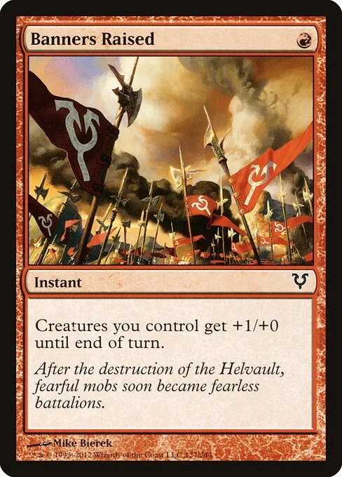 Banners Raised, carta Magic di tipo Instant illustrata da Mike Bierek