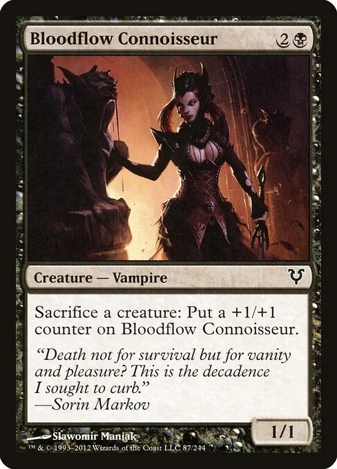 Bloodflow Connoisseur, carta Magic di tipo Creature — Vampire illustrata da Slawomir Maniak