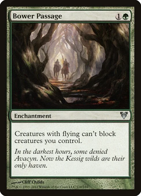 Bower Passage, carta Magic di tipo Enchantment illustrata da Cliff Childs