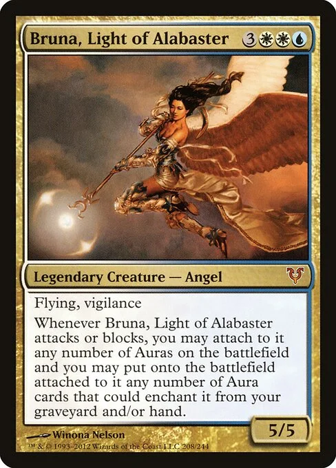 Bruna, Light of Alabaster, carta Magic di tipo Legendary Creature — Angel illustrata da Winona Nelson