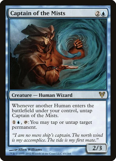 Captain of the Mists, carta Magic di tipo Creature — Human Wizard illustrata da Allen Williams