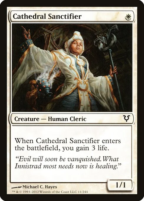 Cathedral Sanctifier, carta Magic di tipo Creature — Human Cleric illustrata da Michael C. Hayes
