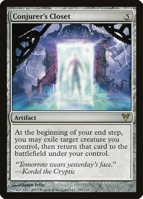 Conjurer's Closet, carta Magic di tipo Artifact illustrata da Jason Felix