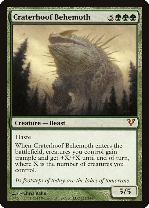 Craterhoof Behemoth, carta Magic di tipo Creature — Beast illustrata da Chris Rahn