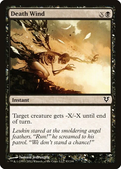 Death Wind, carta Magic di tipo Instant illustrata da Tomasz Jedruszek