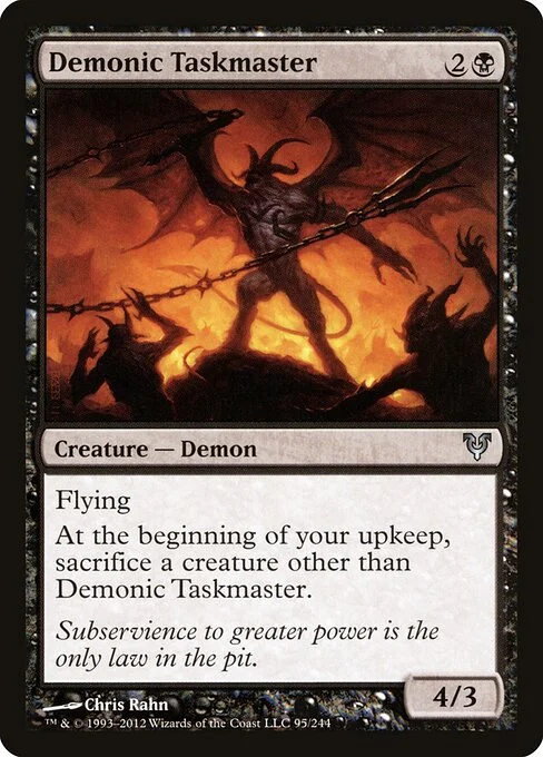 Demonic Taskmaster, carta Magic di tipo Creature — Demon illustrata da Chris Rahn