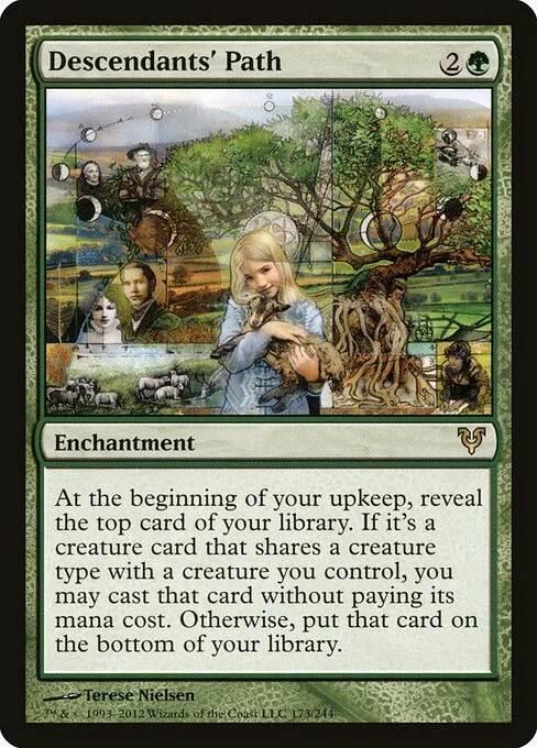 Descendants' Path, carta Magic di tipo Enchantment illustrata da Terese Nielsen
