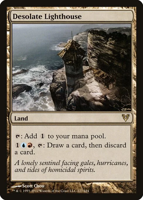 Desolate Lighthouse, carta Magic di tipo Land illustrata da Scott Chou