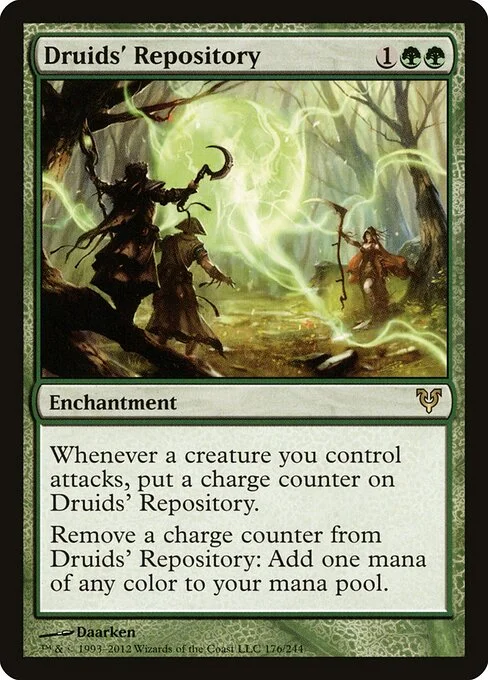 Druids' Repository, carta Magic di tipo Enchantment illustrata da Daarken