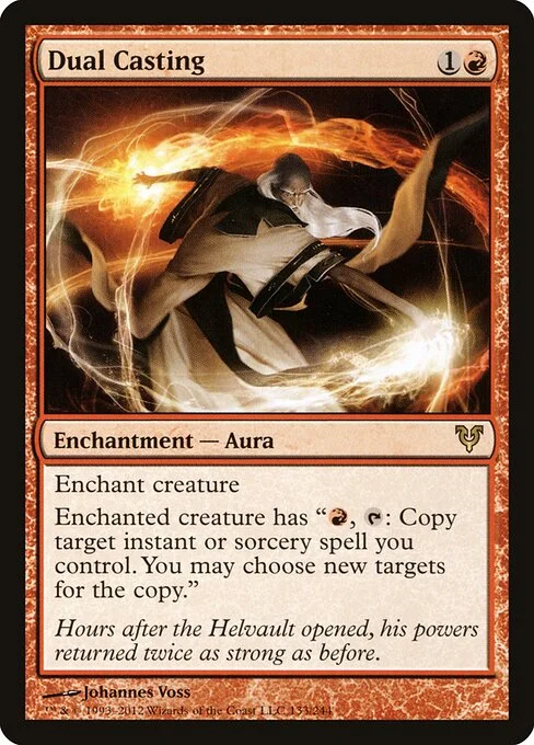 Dual Casting, carta Magic di tipo Enchantment — Aura illustrata da Johannes Voss