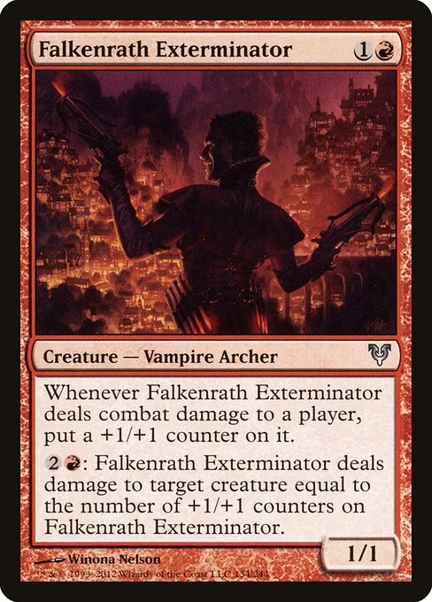 Falkenrath Exterminator, carta Magic di tipo Creature — Vampire Archer illustrata da Winona Nelson