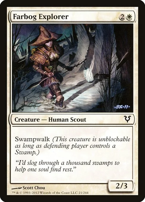 Farbog Explorer, carta Magic di tipo Creature — Human Scout illustrata da Scott Chou