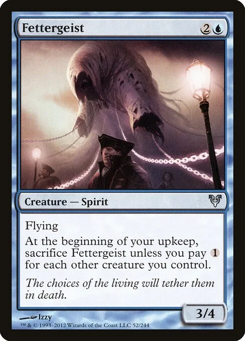 Fettergeist, carta Magic di tipo Creature — Spirit illustrata da Izzy