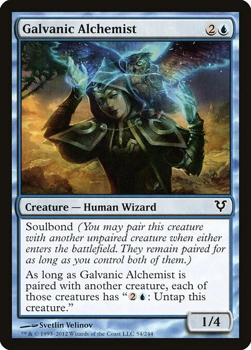Galvanic Alchemist, carta Magic di tipo Creature — Human Wizard illustrata da Svetlin Velinov