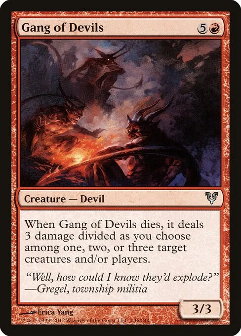 Gang of Devils, carta Magic di tipo Creature — Devil illustrata da Erica Yang