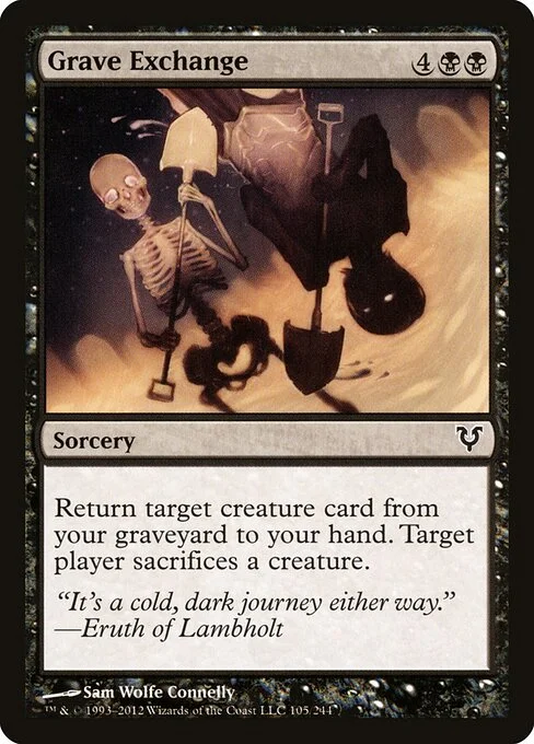 Grave Exchange, carta Magic di tipo Sorcery illustrata da Sam Wolfe Connelly