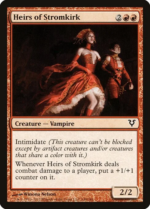 Heirs of Stromkirk, carta Magic di tipo Creature — Vampire illustrata da Winona Nelson