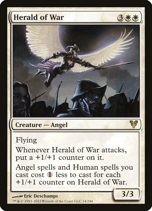 Herald of War, carta Magic di tipo Creature — Angel illustrata da Eric Deschamps
