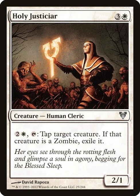Holy Justiciar, carta Magic di tipo Creature — Human Cleric illustrata da David Rapoza