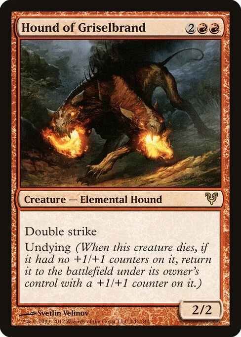 Hound of Griselbrand, carta Magic di tipo Creature — Elemental Dog illustrata da Svetlin Velinov