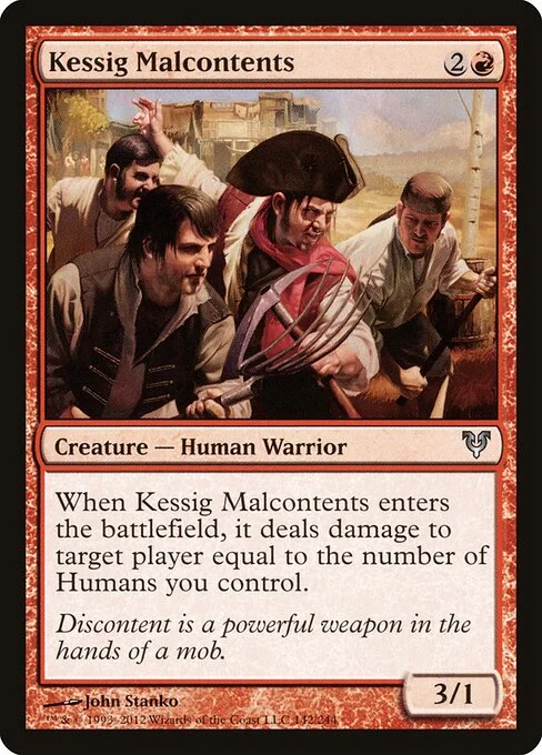Kessig Malcontents, carta Magic di tipo Creature — Human Warrior illustrata da John Stanko