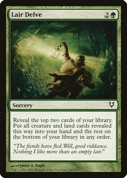 Lair Delve, carta Magic di tipo Sorcery illustrata da Jason A. Engle
