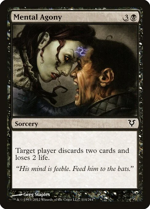 Mental Agony, carta Magic di tipo Sorcery illustrata da Greg Staples
