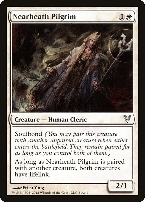 Nearheath Pilgrim, carta Magic di tipo Creature — Human Cleric illustrata da Erica Yang