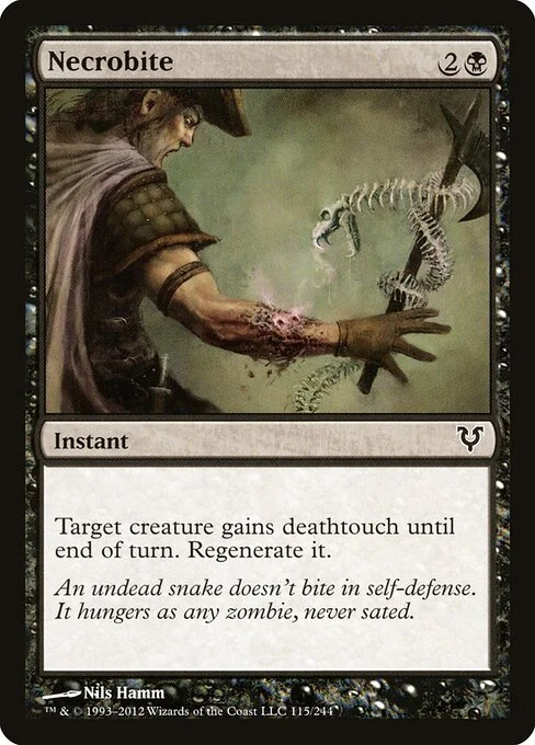 Necrobite, carta Magic di tipo Instant illustrata da Nils Hamm