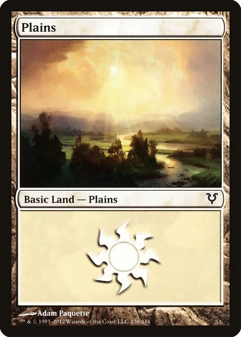 Plains, carta Magic di tipo Basic Land — Plains illustrata da Adam Paquette