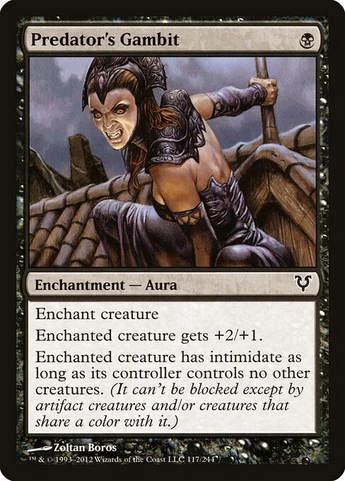 Predator's Gambit, carta Magic di tipo Enchantment — Aura illustrata da Zoltan Boros