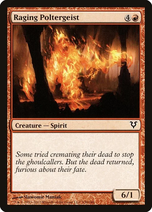 Raging Poltergeist, carta Magic di tipo Creature — Spirit illustrata da Slawomir Maniak