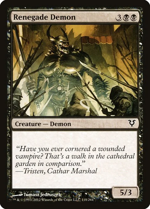Renegade Demon, carta Magic di tipo Creature — Demon illustrata da Tomasz Jedruszek