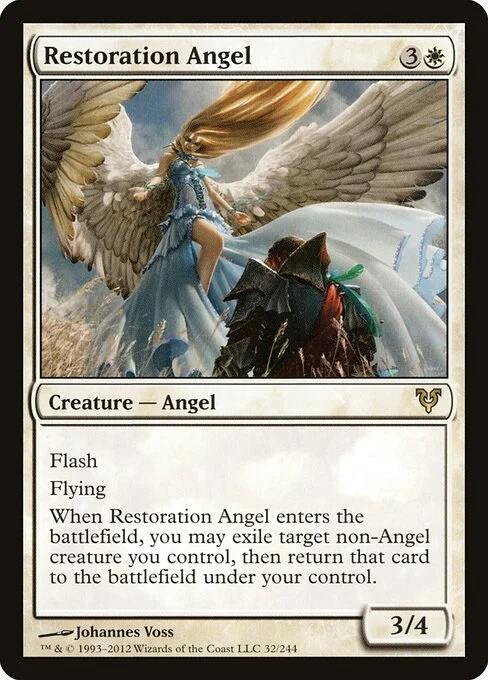 Restoration Angel, carta Magic di tipo Creature — Angel illustrata da Johannes Voss