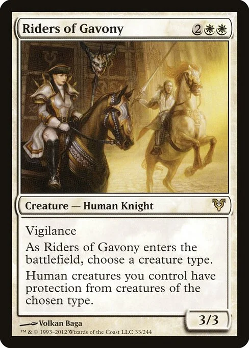Riders of Gavony, carta Magic di tipo Creature — Human Knight illustrata da Volkan Baǵa