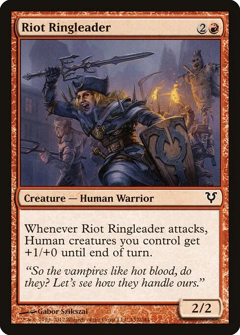 Riot Ringleader, carta Magic di tipo Creature — Human Warrior illustrata da Gabor Szikszai
