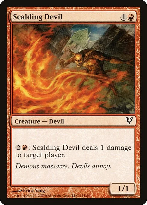 Scalding Devil, carta Magic di tipo Creature — Devil illustrata da Erica Yang