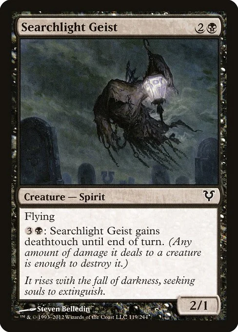 Searchlight Geist, carta Magic di tipo Creature — Spirit illustrata da Steven Belledin