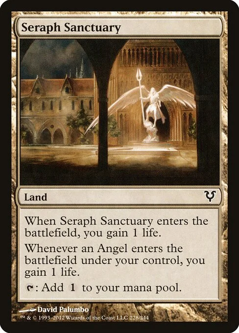 Seraph Sanctuary, carta Magic di tipo Land illustrata da David Palumbo