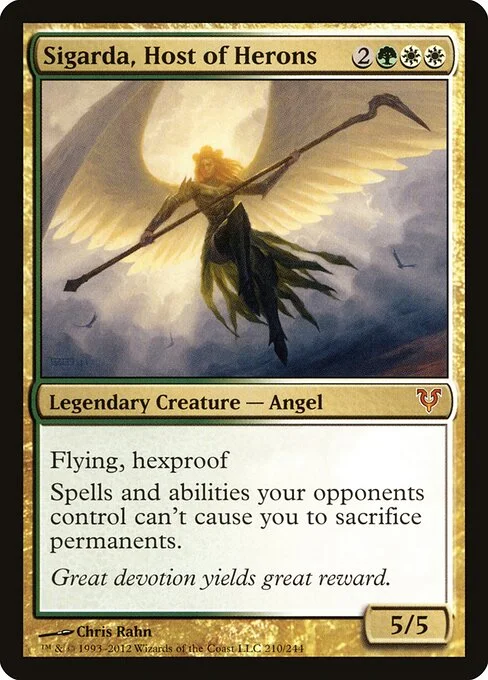 Sigarda, Host of Herons, carta Magic di tipo Legendary Creature — Angel illustrata da Chris Rahn