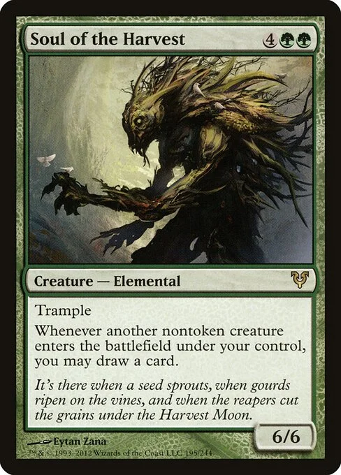 Soul of the Harvest, carta Magic di tipo Creature — Elemental illustrata da Eytan Zana