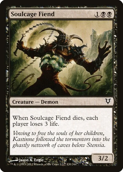 Soulcage Fiend, carta Magic di tipo Creature — Demon illustrata da Jason A. Engle